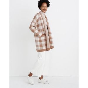 Madewell Minetta Sweater Coat in Buffalo Check Size Extra Small XS $148.…